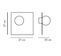 Applique*Swedish Ninja Applique murale, Candy Big square S, , L37cm, H37cm - Vert paon