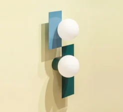 Applique murale, Candy Big rectangle S, Vert paon, L22cm, H37cm - Swedish Ninja