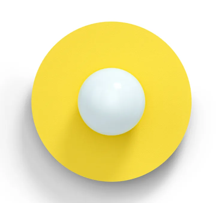 Applique murale, Candy Big circle 360 S, Jaune soleil, Ø37cm, P20cm - Swedish Ninja