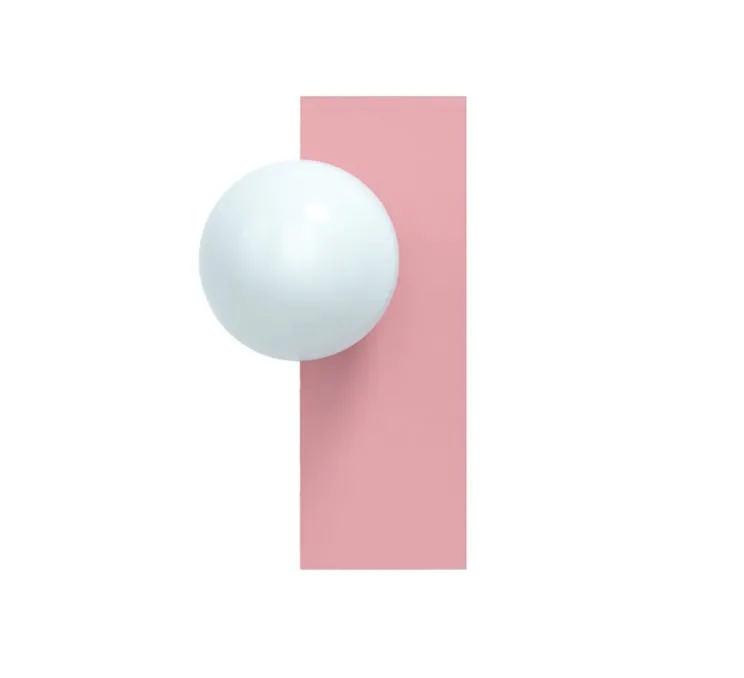 Applique murale, Candy Big rectangle S, Bubblegum rose, L22cm, H37cm - Swedish Ninja