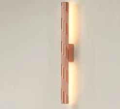 Applique murale, Candy, cuivre satiné, LED, dim, 2700K, 840 lm, L5cm, H67cm - CVL