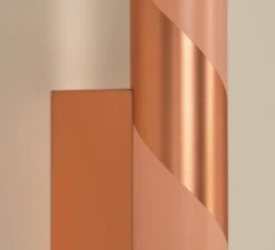 Applique murale, Candy, cuivre satiné, LED, dim, 2700K, 840 lm, L5cm, H67cm - CVL