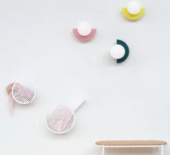 Applique murale, Candy little circle 180 S, jaune, L28cm, H22cm - Swedish Ninja