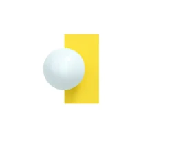 Applique murale, Candy little rectangle S, Jaune soleil, L22cm, H28cm - Swedish Ninja