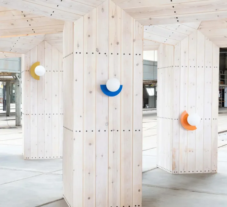 Applique murale, Candy little circle 180 S, bleu électrique, L28cm, H22cm - Swedish Ninja