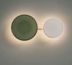 Applique murale, Caramel 28/38, vert et blanc, LED, dim, 2700K, 1528 lm, Ø38cm, H41,6cm - Marset