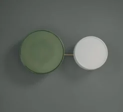 Applique murale, Caramel 28/38, vert et blanc, LED, dim, 2700K, 1528 lm, Ø38cm, H41,6cm - Marset