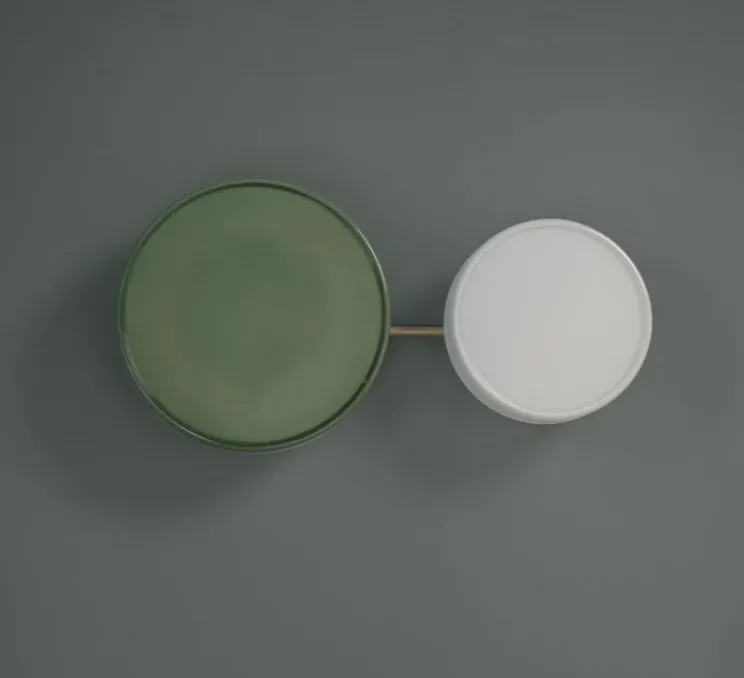 Applique murale, Caramel 28/38, vert et blanc, LED, dim, 2700K, 1528 lm, Ø38cm, H41,6cm - Marset