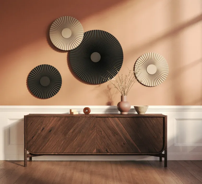 Applique*Hartô Applique murale, Carmen M 90cm, , LED, 2700K, 746 lm, Ø90cm, H90cm - gris ardoise