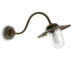 Applique*Moretti Luce Applique murale, Casale 1365, , IP44, L41cm, H33cm - Cuivre laiton vieilli