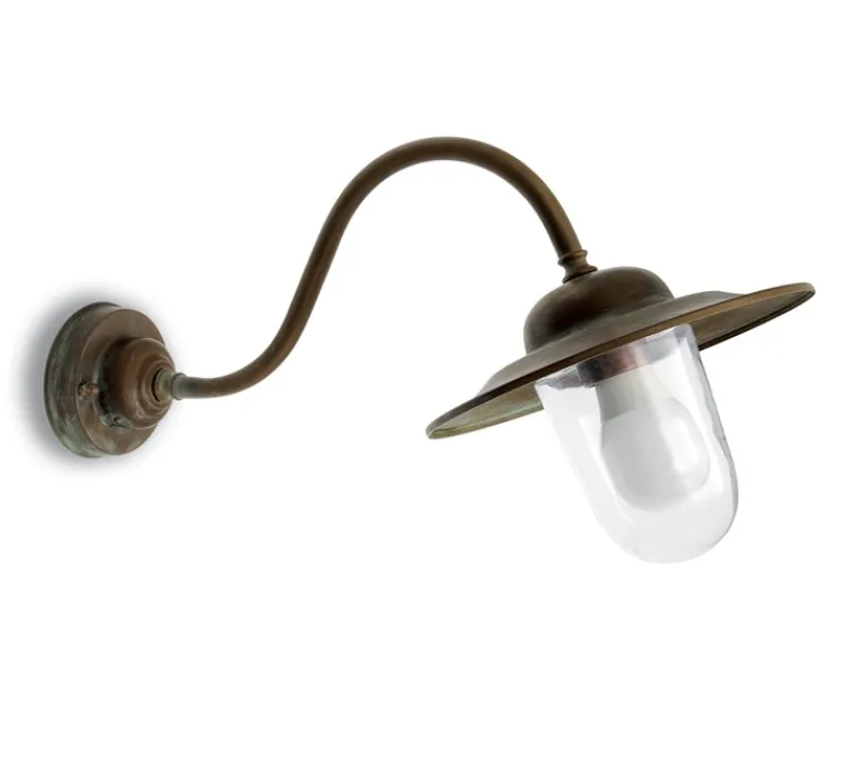 Applique*Moretti Luce Applique murale, Casale 1365, , IP44, L41cm, H33cm - Cuivre laiton vieilli