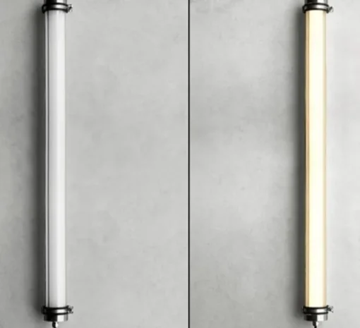 Applique murale, Cathy, argent, IP69, LED, IP69, 2700K, 2600lm, Ø7,5cm, H115cm - Zangra