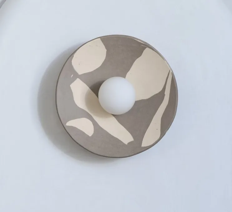 Applique murale, Ceramica Primitiva 26, ocre, Ø26cm, H26cm - Contain