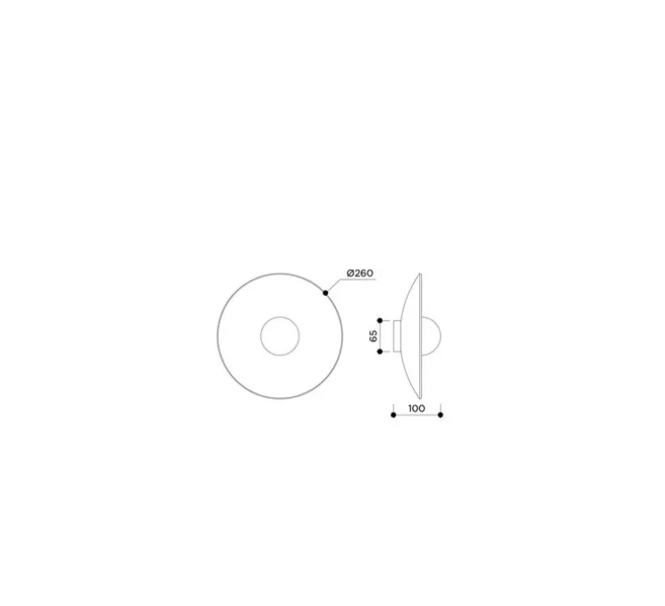 Applique murale, Ceramica Primitiva 26, ocre, Ø26cm, H26cm - Contain