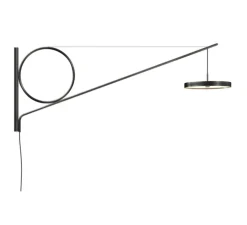 Applique murale, Cercle Et Trait, Potence pivotante, graphite satiné, LED, dim, 2700K, 1900 lm, L190cm, H78,5cm - CVL