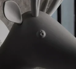 Applique murale, cerf, MARNIN, blanc, Ø36cm - KARMAN