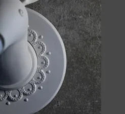 Applique murale, cerf, MARNIN, blanc, Ø36cm - KARMAN