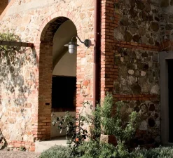 Applique*Moretti Luce Applique murale, Chalet 140, laiton vieilli, IP44, L38cm, H29cm - Cuivre laiton vieilli