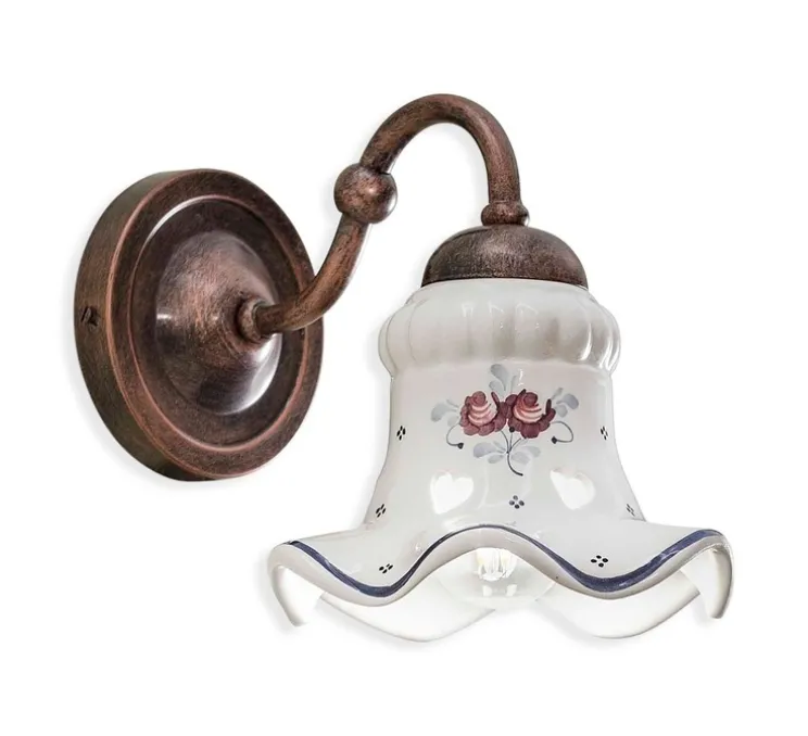 Applique murale, Chieti C172, bronze, L15cm, H17cm - Ferroluce