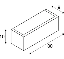 Applique murale, Chrombo, noir, LED, dim, 3000K, 790 lm, L30cm, H10cm - SLV