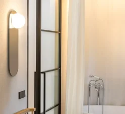 Applique*Estiluz Applique murale, Circ A-3703, , IP44, LED, dim, 2700K, 870 lm, L22cm, H71cm - gris fumé