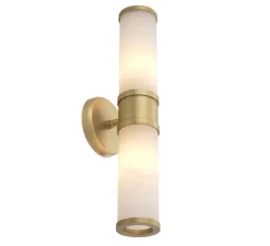 Applique*Eichholtz Applique murale, Claridges double, , L13cm, H46,5cm - albâtre, laiton