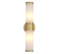 Applique*Eichholtz Applique murale, Claridges double, , L13cm, H46,5cm - albâtre, laiton