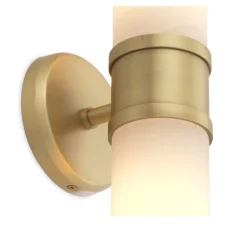 Applique*Eichholtz Applique murale, Claridges double, , L13cm, H46,5cm - albâtre, laiton