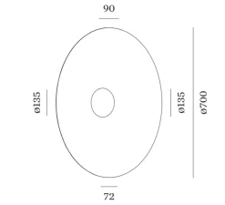 Applique*Wever&Ducré Applique murale, Clea 3.0, , LED, dim, 2700K, 615 lm, Ø70cm, P9cm - vert jade