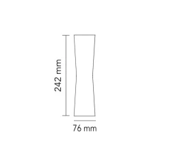 Applique*Flos Applique murale, Clessidra 20°+20°, , IP55,LED, 3000K, 637lm, Ø7,6cm, H24,2cm - brun foncé