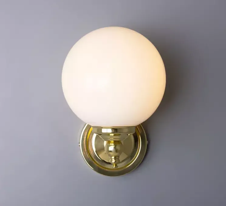 Applique murale, Cloghan, laiton poli, L14cm, H20cm - Mullan Lighting