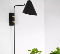 Applique*House Doctor Applique murale, Club, , H54cm, L22cm - noir et laiton