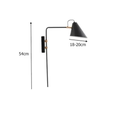 Applique*House Doctor Applique murale, Club, , H54cm, L22cm - noir et laiton