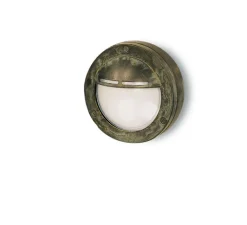 Applique*Moretti Luce Applique murale, Cocci 186, , IP44, Ø14cm, H5cm - Cuivre laiton vieilli