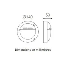 Applique*Moretti Luce Applique murale, Cocci 186, , IP44, Ø14cm, H5cm - Cuivre laiton vieilli