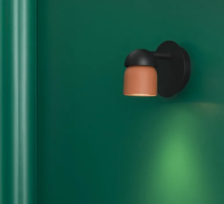 Applique*Faro Applique murale, Coco, , Ø10cm, H10cm - noir, terracotta