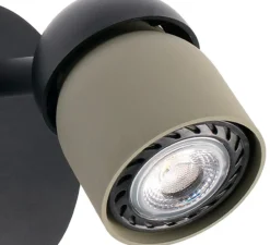 Applique*Faro Applique murale, Coco, , Ø10cm, H10cm - noir, vert