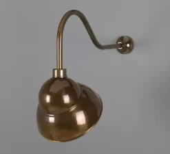 Applique*Mullan Lighting Applique murale, col de cygne Novo, antique, IP23, L24cm, H47cm - laiton