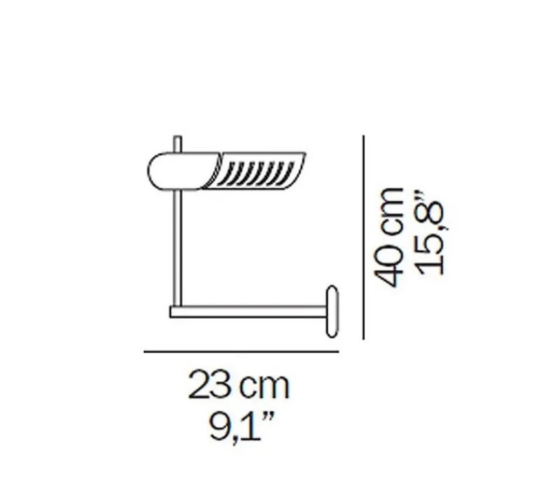 Applique*Oluce Applique murale, Colombo, , H40cm - noir