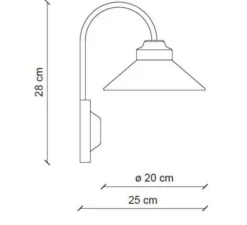 Applique*Ferroluce Applique murale, Colors C1630, , L20cm, H28cm - crème