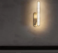 Applique murale, Colt, single laiton, LED, H40cm, P17.5cm - Bert Frank