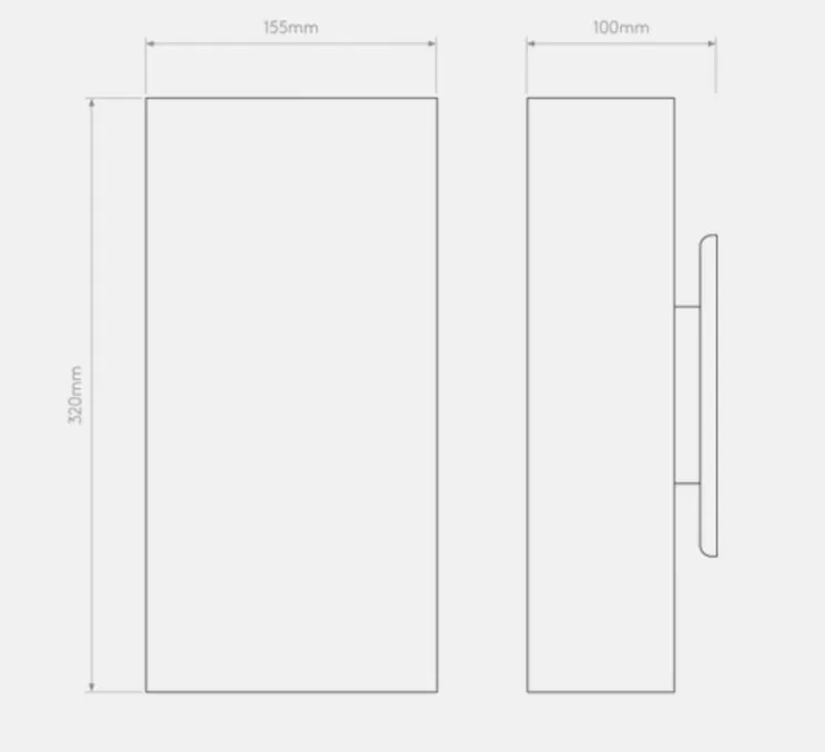 Applique murale, Comino 155, plâtre, brut à peindre, L15,5cm, H32cm - Astro