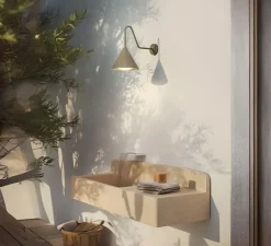 Applique*Il Fanale Applique murale, Cone 286.17.OOB, , IP55, L25cm, H40,5cm - laiton