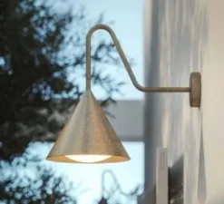 Applique*Il Fanale Applique murale, Cone 286.17.OOB, , IP55, L25cm, H40,5cm - laiton