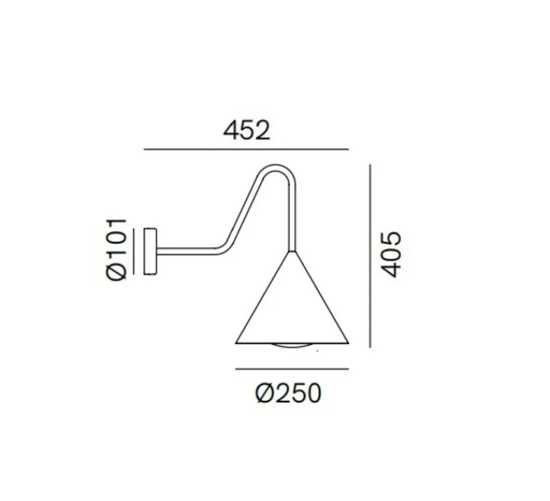 Applique*Il Fanale Applique murale, Cone 286.17.OOB, , IP55, L25cm, H40,5cm - laiton