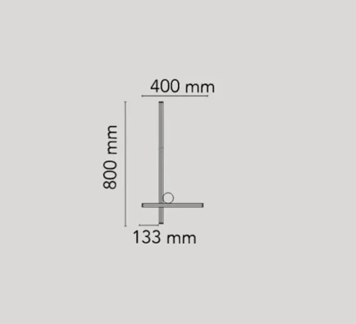 Applique murale, Coordinates Wall 2, champagne, LED, 2700K, 1403lm, L80cm, H40cm - Flos