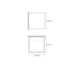 Applique*Plato Design Applique murale, Cromia, , L12,5cm, H12,5cm - Gris