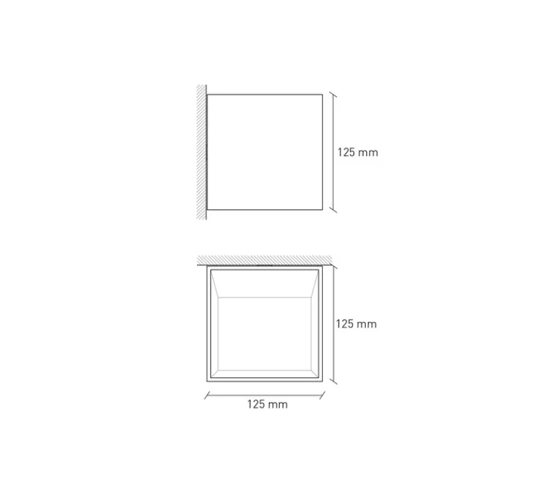 Applique*Plato Design Applique murale, Cromia, , L12,5cm, H12,5cm - Gris