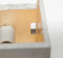 Applique murale, Cubic [b3], gris clair, or, L14cm, H14cm - GANTLights