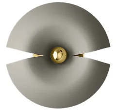 Applique*AYTM Applique murale, Cycnus, , Ø30cm, H14cm - taupe et or